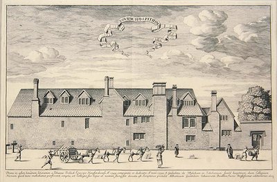 1369年的新医院（雕刻）。 作者 学校英语