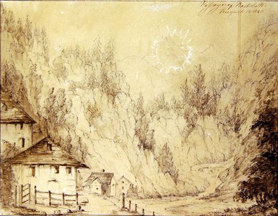 拉德施塔特，风景（纸上水笔画） 作者 学校英语
