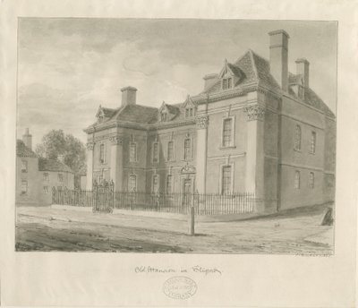 Stafford-Shire Hall：水彩画 作者 学校英语