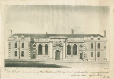 Wolverhampton - Grammar School: engraving, nd [1797] (print) 作者 学校英语