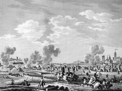 法国革命和反革命势力的到来：1792年11月6日法国革命者在杰马普斯对比利时的奥地利军队的胜利。巴黎，革命史研究所图书馆 作者 法语学校