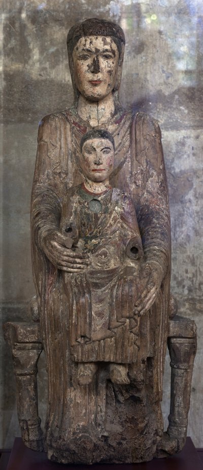 圣母与圣婴(彩绘木板) 作者 法语学校