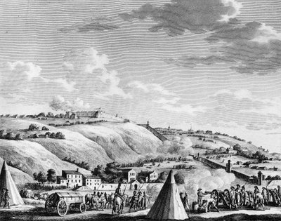法国大革命的战争和反对革命者的运动。1793年10月9日法国共和军对保皇党军队的围攻和占领里昂市。巴黎，革命史研究所图书馆 作者 法语学校