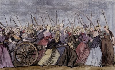 10月5日，妇女在凡尔赛宫游行 作者 School French