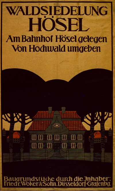 Waldsiedelung Hotel Advertisment in german, c.1890 (poster) 作者 学校德语