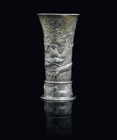 特兰西瓦尼亚烧杯，约1650年（包裹镀金银） 作者 匈牙利文学校