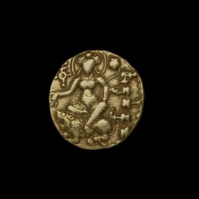 古普塔硬币，公元375-415年（金）。 作者 印度学校