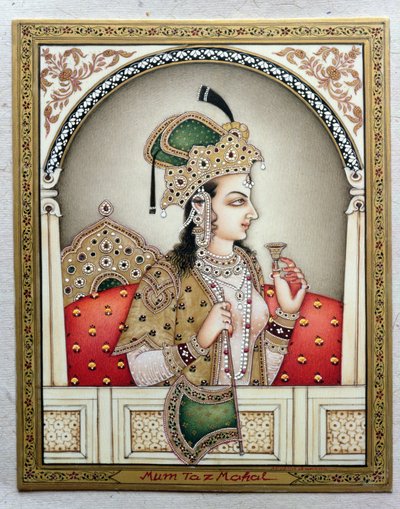 Arjumand Banu Begum（卒于 1631 年）的肖像 Mumtaz-i Mahal 作者 印度学校