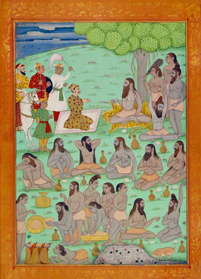 Sovereign and guru court of the Shah Alem. Indian and Persian miniatures in “” History of India from Tamertante to Orangreyb”” by Niccolo Manucci (1638-1717). BN, Paris. 作者 School Indian