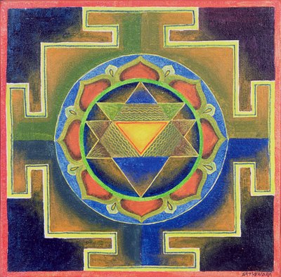 密宗绘画（木板颜料） 作者 印度学校