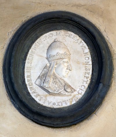 Bas-relief medallion of Pope Alexander III 作者 学校意大利语
