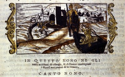 罗兰前来营救奥林匹亚。 Ludovico Ariosto (1474 - 1533) 被称为 L