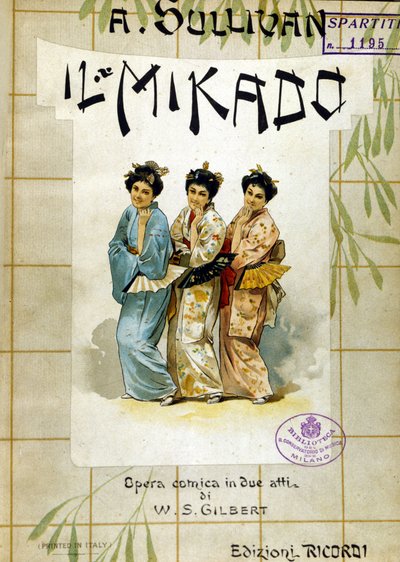 吉尔伯特和沙利文的“天皇”的分数。 圣经。 米兰音乐学院院长。 作者 学校意大利语