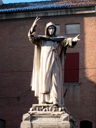杰罗姆-萨沃纳罗拉（Girolamo Savonarola）的雕像 作者 学校意大利语