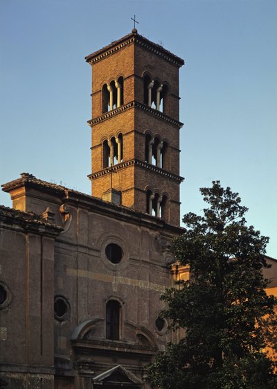 San Sisto vecchio 教堂的景色，5 至 12 世纪 作者 学校意大利语