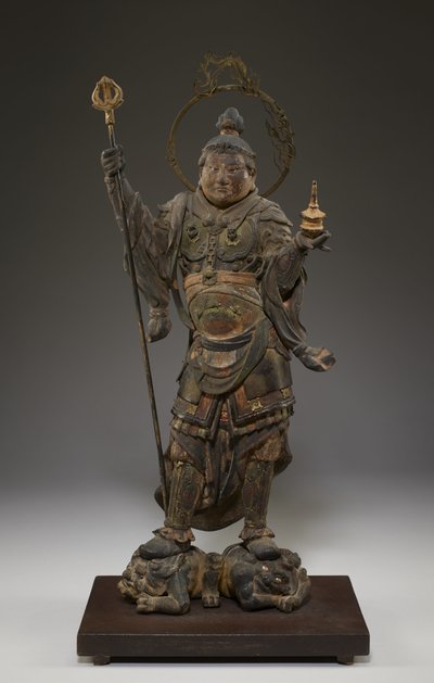 Bishamonten（维斯拉瓦纳，北方卫报）（彩色水晶，配以水晶，金箔和金属） 作者 日本学校