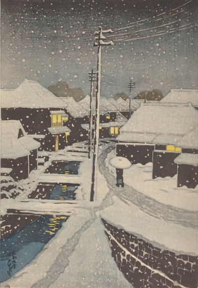 晚雪（木刻） 作者 学校日语