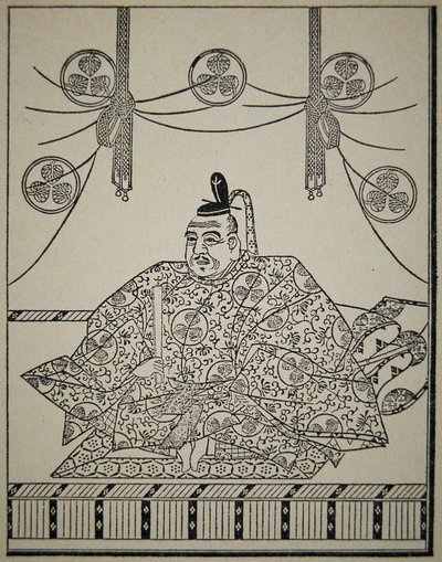 幕府将军德川家康身着朝服的画像 作者 学校日语