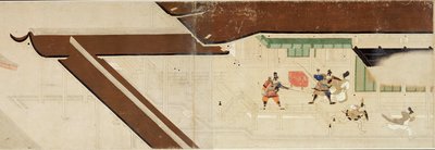 Recit illustre de la rebellion de Heiji (1159-1160) (Visite imperiale a Rokuhara) (Ilustrated Tale of the Civil War, The Imperial Visit to Rokuhara) - Oeuvre anonyme, aquarelle et encre sur papier, premier rouleau 作者 学校日语