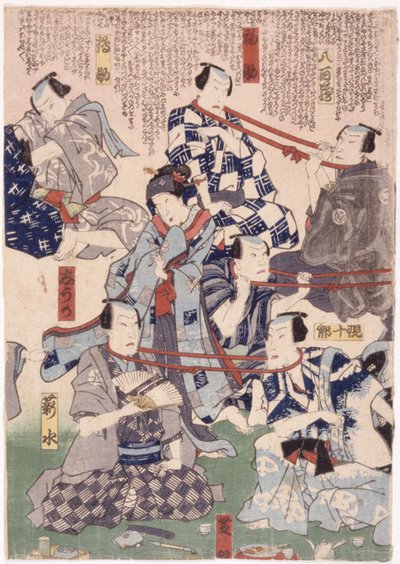 三联画，演员与颈部的 "拔河比赛"（图片） 作者 学校日语