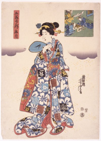 无题（彩色木刻） 作者 学校日语