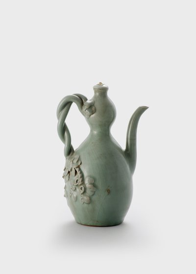 双葫芦茶壶（带釉和浮雕装饰的石器和瓷器） 作者 学校韩语