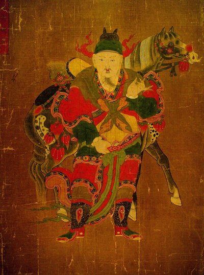 带马的地狱使者，麻卷上的绘画，朝鲜时期（朝鲜，Choson）（1392-1910），克里。大韩民国首尔国家博物馆 作者 学校韩语