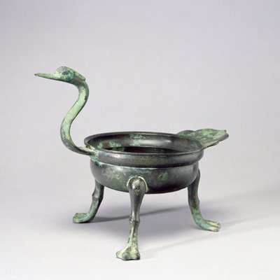 鸭头柄鼎，百济王国，6-7世纪（青铜器 作者 学校韩语
