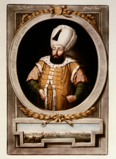 奥斯曼帝国：苏丹穆罕默德（Mehmed）三世肖像（1566-1603）伊斯坦布尔托普卡匹萨拉伊微型图书馆 作者 School Ottoman
