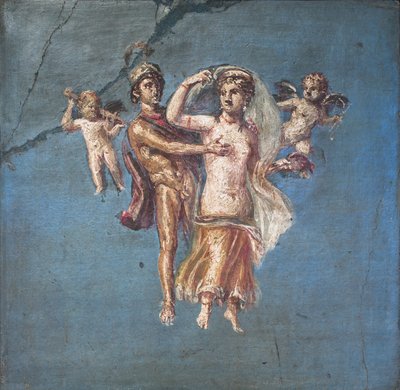 蓝色背景上的火星和金星，赫库兰尼姆 作者 校园小说