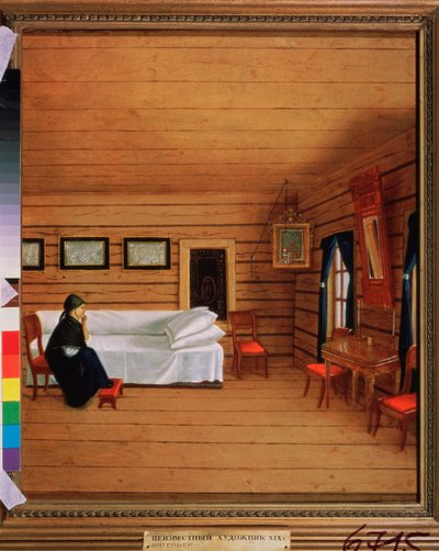 Interior with a seated woman, second quarter of the 19th century (oil on canvas) 作者 学校俄语