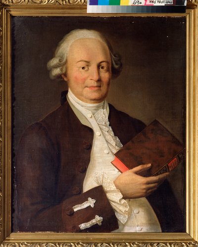 诗人 Vasili K. Trediakovsky（Vassili Trediakovski）（1703-1769 年）的肖像。俄罗斯绘画大师的作品，布面油画，18 世纪晚期。俄罗斯国家文学艺术档案馆，莫斯科。 作者 学校俄语
