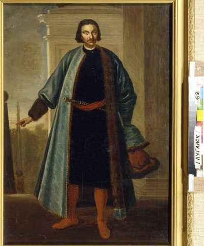 阿尼基塔-伊万诺维奇-列普宁亲王肖像（1668-1726 年）。(A. I. Repnin 王子肖像）。俄罗斯军人和政治家，在大北方战争（1700-1721 年）中表现出色，后担任利沃尼亚总督，是俄国革命的坚定支持者。 作者 学校俄语