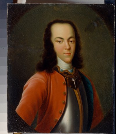 "" 沙皇或俄罗斯大公亚历克西斯·彼得罗维奇·罗曼诺夫 (1690-1718) 的肖像 "" 来自顿河畔罗斯托夫的 18 世纪区域艺术博物馆的匿名绘画 作者 学校俄语