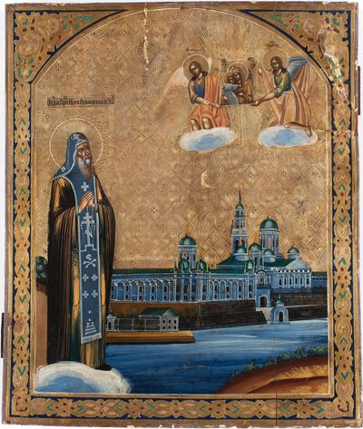 Saint Nil de Stolbensk（死于 1554 年） - 塞利格湖的圣尼禄 - 俄罗斯偶像 作者 学校俄语