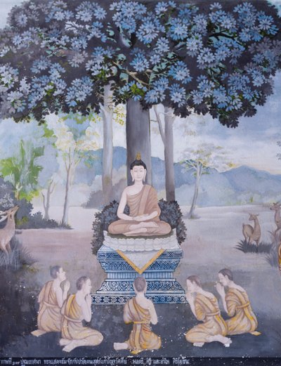 描绘佛祖生平场景的壁画，Wat Phra That Doi Suthep 寺（壁画） 作者 泰语学校