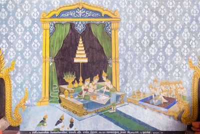 描绘佛祖生平场景的壁画，Wat Phra That Doi Suthep 寺 作者 泰语学校