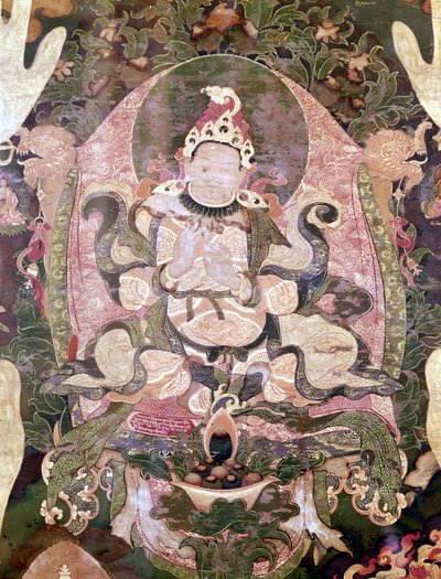 Gnya-khri-bcan-po，西藏第一任国王。 泰卡藏族巴黎吉美博物馆 作者 藏族学校