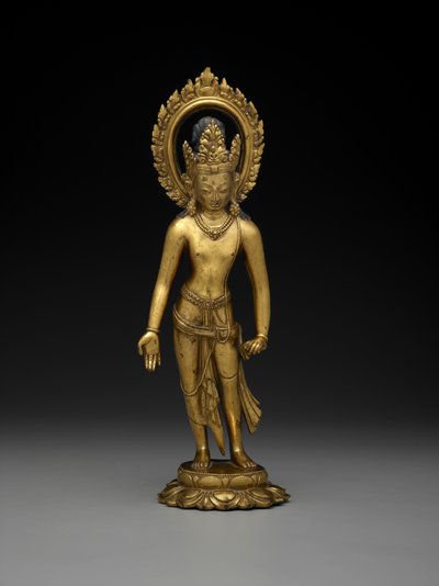 Padmapani，8世纪或–9世纪（镀金青铜） 作者 藏族学校