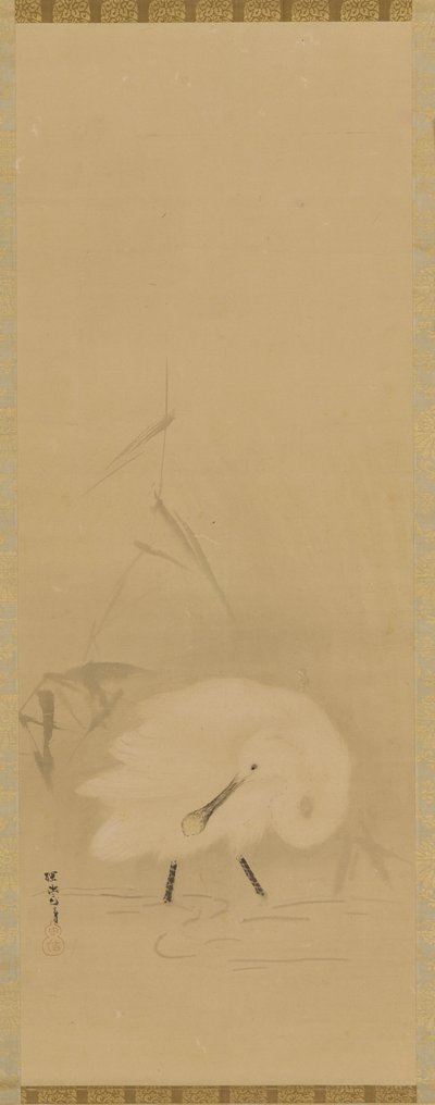 勺子和水草，江户时代，17世纪中期。 作者 卡诺探鱼学校