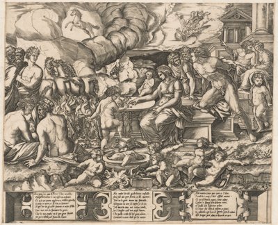 爱的寓言 作者 Marcantonio Raimondi 学校，根据 Baccio Bandinelli