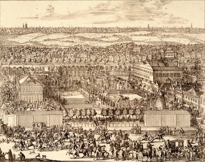 1705年在莫斯科右侧的德国区Nemetskaya sloboda 作者 肖内贝克