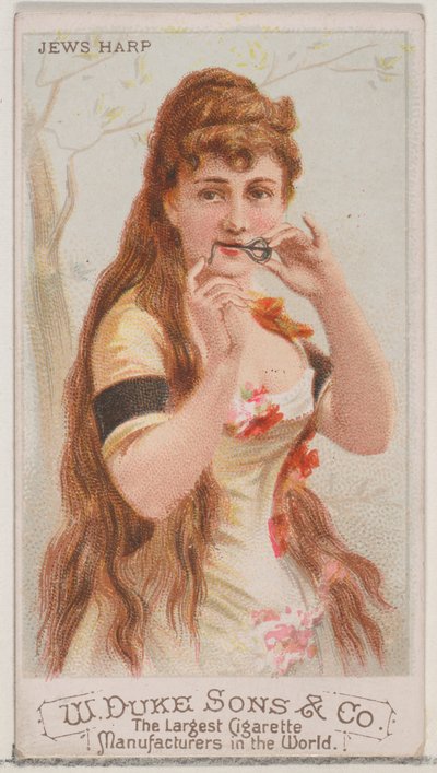 Jews Harp，来自乐器系列N82，用于Duke牌香烟，1888年。 作者 舒马赫和埃特林格