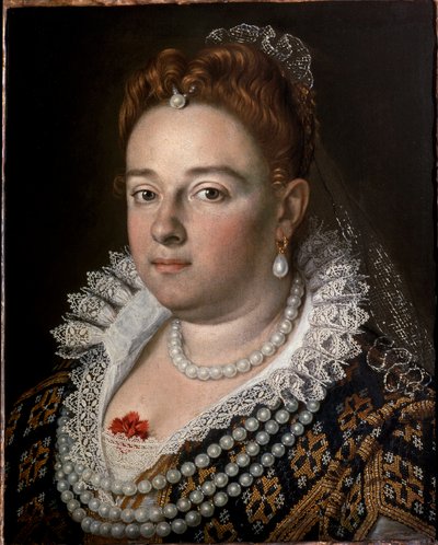 比安卡·卡佩罗 (Bianca Capello) 的肖像，文艺复兴时期的威尼斯女士。 （绘画 作者 Scipione Pulzone