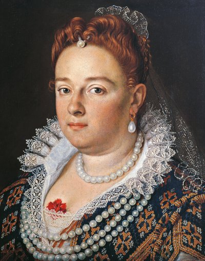 弗朗切斯科一世-美第奇之妻比安卡-卡皮罗肖像（绘画） 作者 Scipione (1550 98) Pulzone