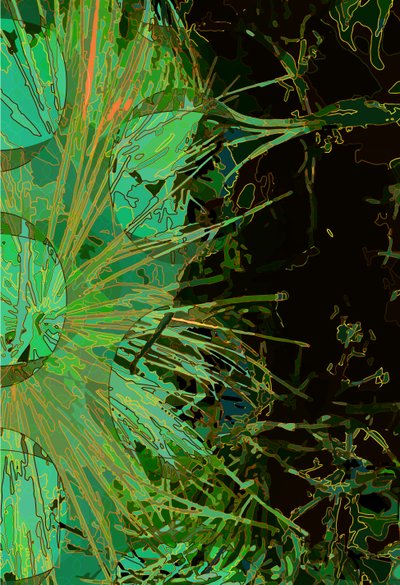 Artichoke_abst_vert2 (digital) 作者 斯科特·戴维斯（Scott J.Davis）