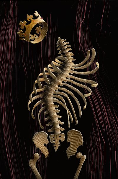 理查三世》，2016 年（刮画板，数字着色） 作者 