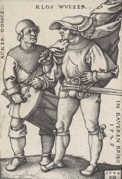 旗手和鼓手，1544年。 作者 塞巴尔德·比哈姆