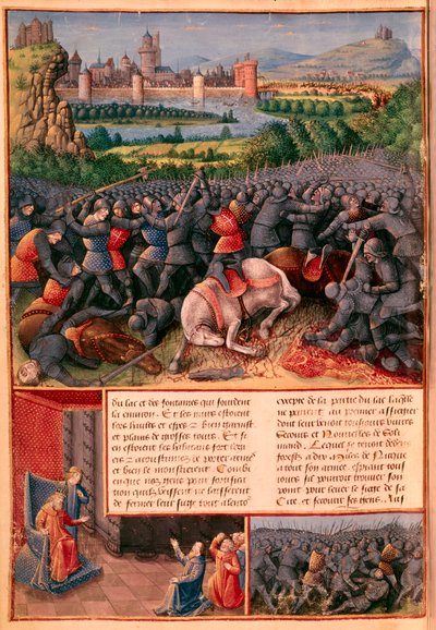 第一次十字军东征的场景，1096-1099 c1490 作者 塞巴斯蒂安·马莫雷特（Sebastian Marmoret）