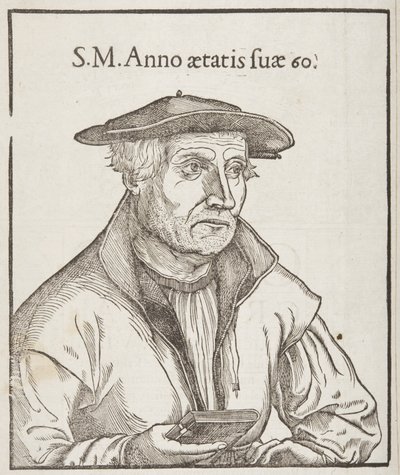 Cosmographia，标题页的反向，1544 作者 塞巴斯蒂安·芒斯特（Sebastian Munster）